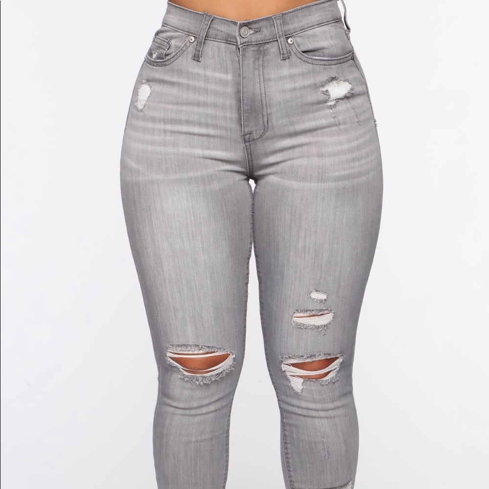 Grey ripped jeans - Picture 4 of 4